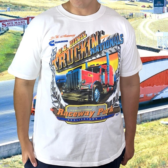 VINTAGE T SHIRT BIG RIG NASCAR STYLED - Picture 1 of 4